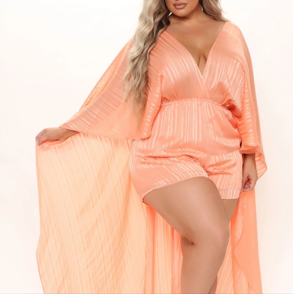 Peach Short Romper
